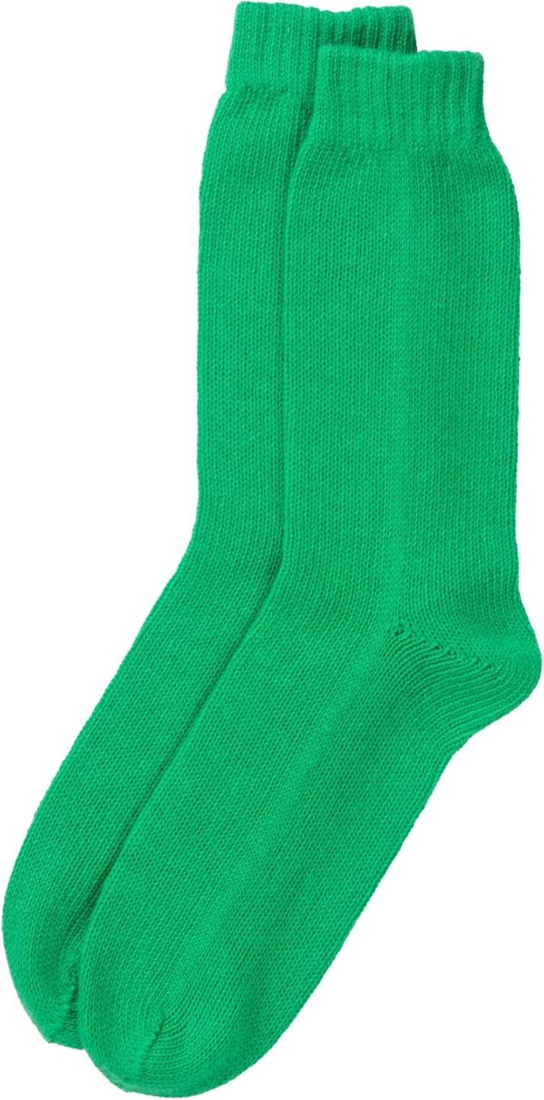 Glen Isla Womens Cashmere Bed Sock Lime Green - Made in Scotland