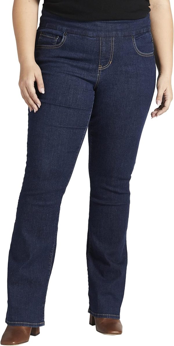 JAG Women's Plus Size Paley Mid Rise Bootcut Pull-on Jeans